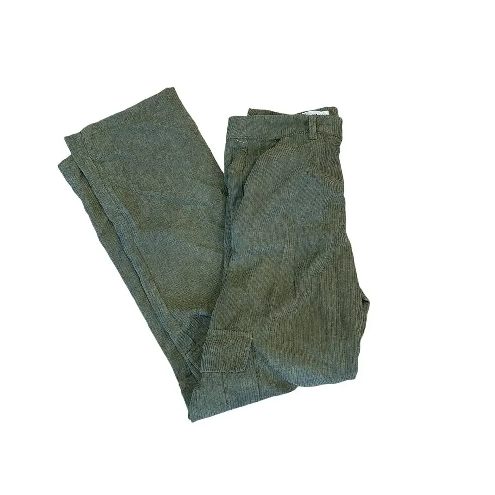 Superdown Olive Green Cargo Pants XS Corduroy Baggy Straight Willow Revolve NEW - Picture 5 of 9